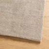 HUARTE homokszínű rövid szálú puha és mosható szőnyeg 120x120cm