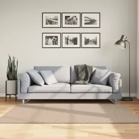   HUARTE homokszínű rövid szálú puha és mosható szőnyeg 160x160cm