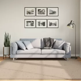   HUARTE homokszínű rövid szálú puha és mosható szőnyeg 200x200cm