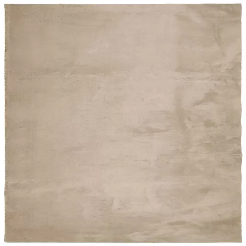 HUARTE homokszínű rövid szálú puha és mosható szőnyeg 200x200cm