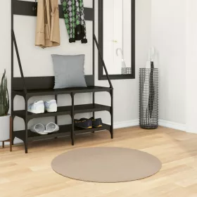   HUARTE homokszínű rövid szálú puha és mosható szőnyeg Ø 80 cm
