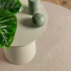 HUARTE homokszínű rövid szálú puha és mosható szőnyeg Ø 80 cm