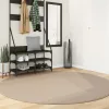 HUARTE homokszínű rövid szálú puha és mosható szőnyeg Ø 200 cm