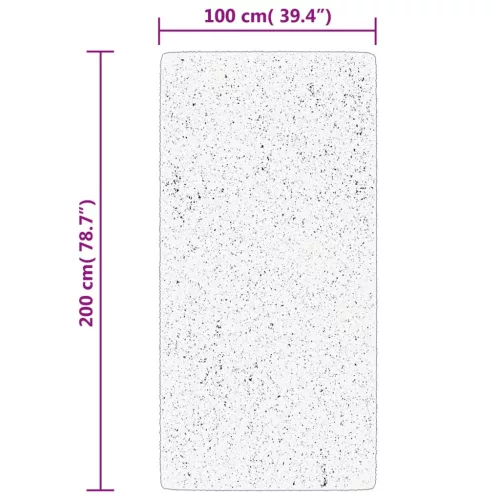 HUARTE szürke rövid szálú puha és mosható szőnyeg 100 x 200 cm