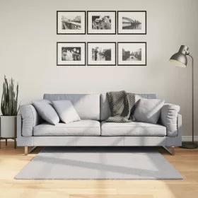   HUARTE szürke rövid szálú puha és mosható szőnyeg 120 x 120 cm