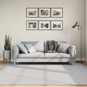   HUARTE szürke rövid szálú puha és mosható szőnyeg 200 x 200 cm