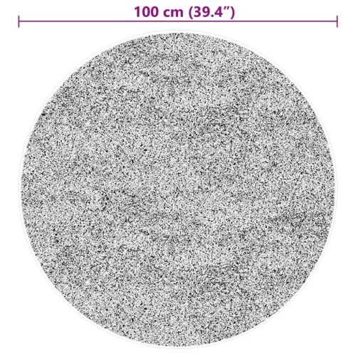 HUARTE szürke rövid szálú puha és mosható szőnyeg Ø 100 cm
