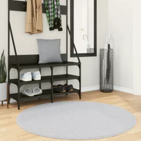   HUARTE szürke rövid szálú puha és mosható szőnyeg Ø 120 cm