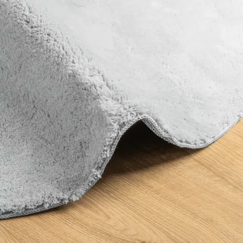 HUARTE szürke rövid szálú puha és mosható szőnyeg Ø 120 cm