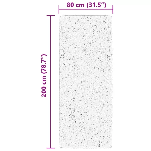 HUARTE erdőzöld rövid szálú puha és mosható szőnyeg 80 x 200 cm