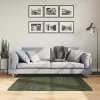 HUARTE erdőzöld rövid szálú puha és mosható szőnyeg 120x120 cm
