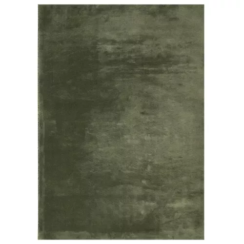 HUARTE erdőzöld rövid szálú puha és mosható szőnyeg 140x200 cm