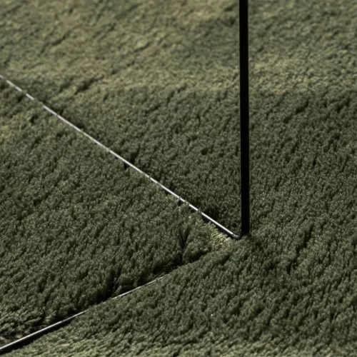 HUARTE erdőzöld rövid szálú puha és mosható szőnyeg 140x200 cm
