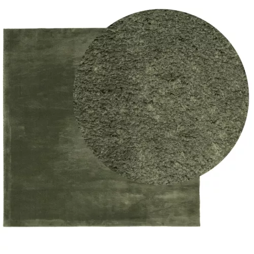 HUARTE erdőzöld rövid szálú puha és mosható szőnyeg 200x200 cm