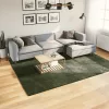 HUARTE erdőzöld rövid szálú puha és mosható szőnyeg 200x280 cm