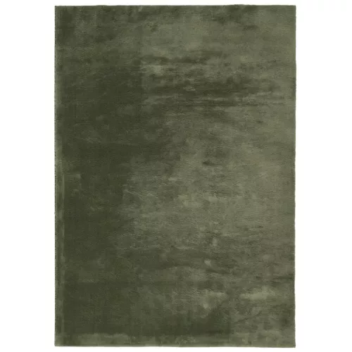 HUARTE erdőzöld rövid szálú puha és mosható szőnyeg 200x280 cm