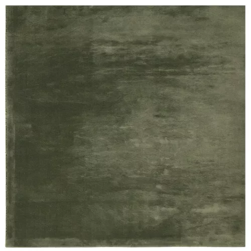HUARTE erdőzöld rövid szálú puha és mosható szőnyeg 240x240 cm