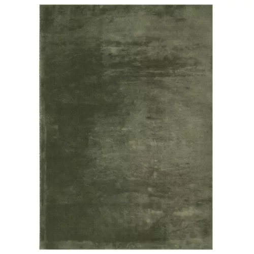 HUARTE erdőzöld rövid szálú puha és mosható szőnyeg 240x340 cm