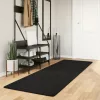 HUARTE fekete rövid szálú puha és mosható szőnyeg 80 x 250 cm
