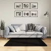 HUARTE fekete rövid szálú puha és mosható szőnyeg 120 x 120 cm