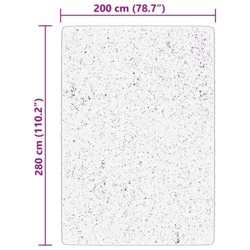 HUARTE fekete rövid szálú puha és mosható szőnyeg 200 x 280 cm
