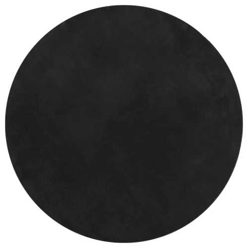 HUARTE fekete rövid szálú puha és mosható szőnyeg Ø 80 cm