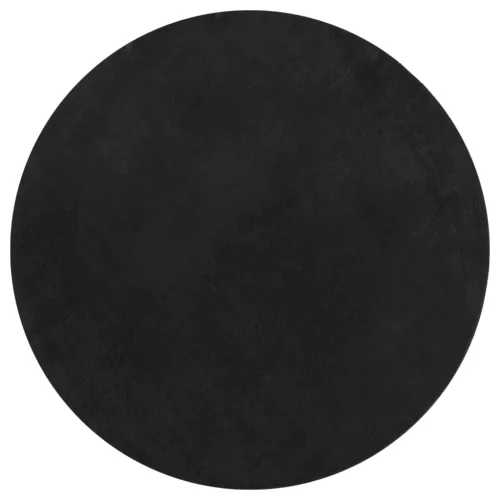 HUARTE fekete rövid szálú puha és mosható szőnyeg Ø 120 cm