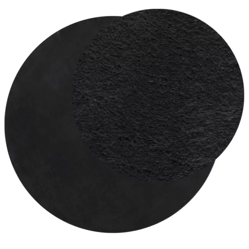 HUARTE fekete rövid szálú puha és mosható szőnyeg Ø 160 cm