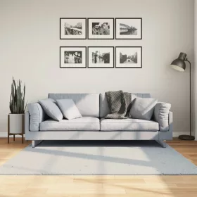   HUARTE kék rövid szálú puha és mosható szőnyeg 160 x 160 cm