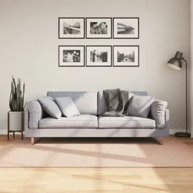  HUARTE púderszínű rövid szálú puha és mosható szőnyeg 140x200cm