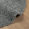 PAMPLONA zöld magas szálú bolyhos modern szőnyeg Ø 120 cm