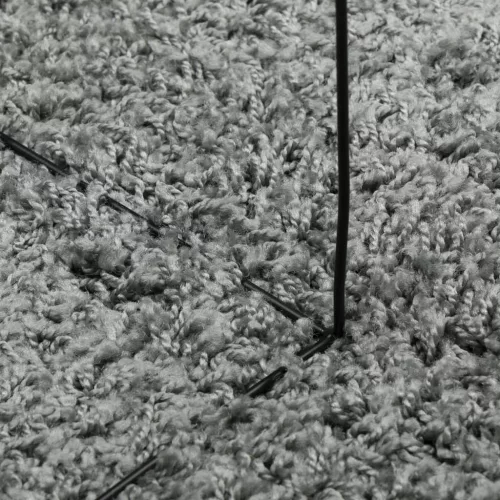 PAMPLONA zöld magas szálú bolyhos modern szőnyeg Ø 120 cm
