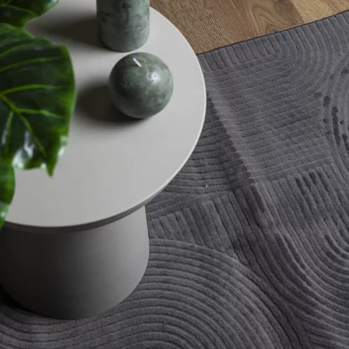 IZA antracit rövid szálú skandináv stílusú szőnyeg 80x150 cm