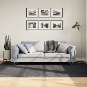   IZA antracit rövid szálú skandináv stílusú szőnyeg 160 x 230 cm