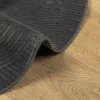 IZA antracit rövid szálú skandináv stílusú szőnyeg Ø 80 cm