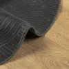 IZA antracit rövid szálú skandináv stílusú szőnyeg Ø 120 cm