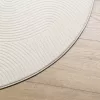 IZA krémszínű rövid szálú skandináv stílusú szőnyeg Ø 120 cm