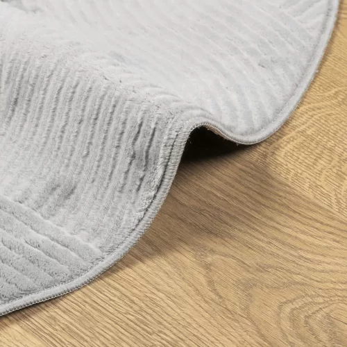 IZA szürke rövid szálú skandináv stílusú szőnyeg Ø 80 cm