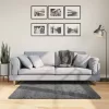 OVIEDO antracitszürke rövid szálú szőnyeg 120 x 120 cm