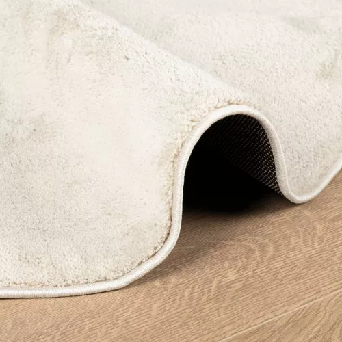 OVIEDO bézs rövid szálú szőnyeg Ø 120 cm