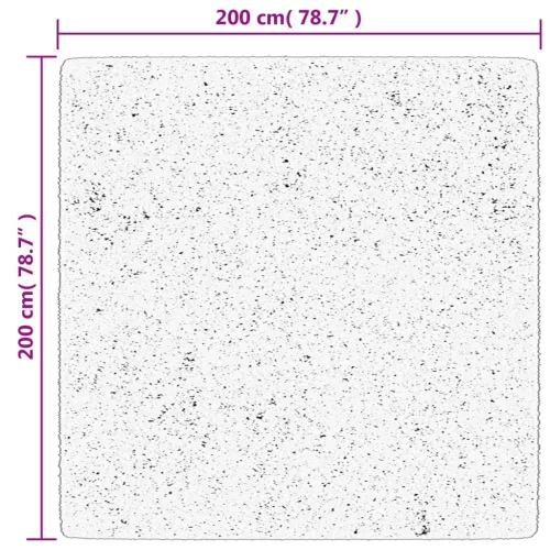 OVIEDO fekete rövid szálú szőnyeg 200 x 200 cm