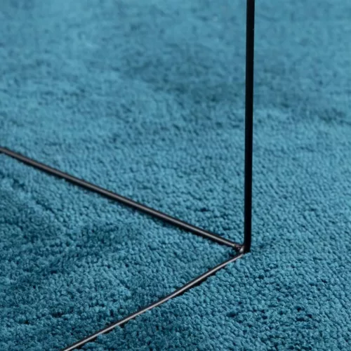 OVIEDO türkiz rövid szálú szőnyeg Ø 120 cm