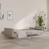 2 személyes világosszürke bársony kanapéágy két párnával
