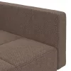Kétszemélyes tópszínű szövet kanapéágy két párnával
