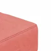 Kétszemélyes rózsaszín bársony kanapéágy két párnával
