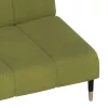 Kétszemélyes világoszöld bársony kanapéágy