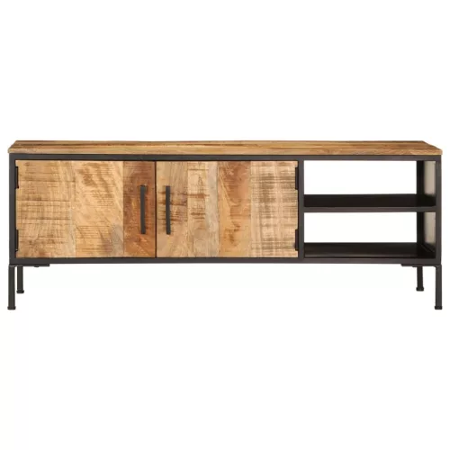Tömör nyers mangófa TV-szekrény 110 x 35 x 40 cm
