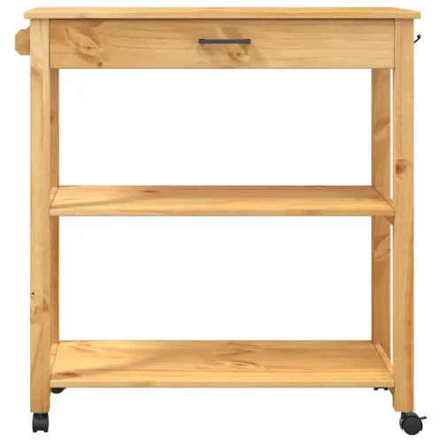 MONZA tömör fenyőfa konyhai kocsi 84 x 40 x 88,5 cm