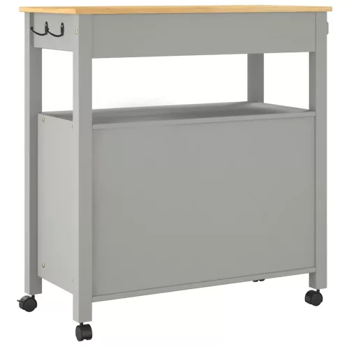 MONZA tömör fenyőfa konyhai kocsi 84 x 40 x 88,5 cm