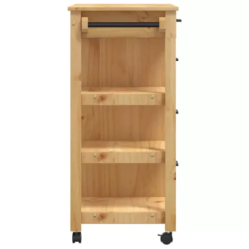 MONZA tömör fenyőfa konyhai kocsi 84 x 40 x 88,5 cm